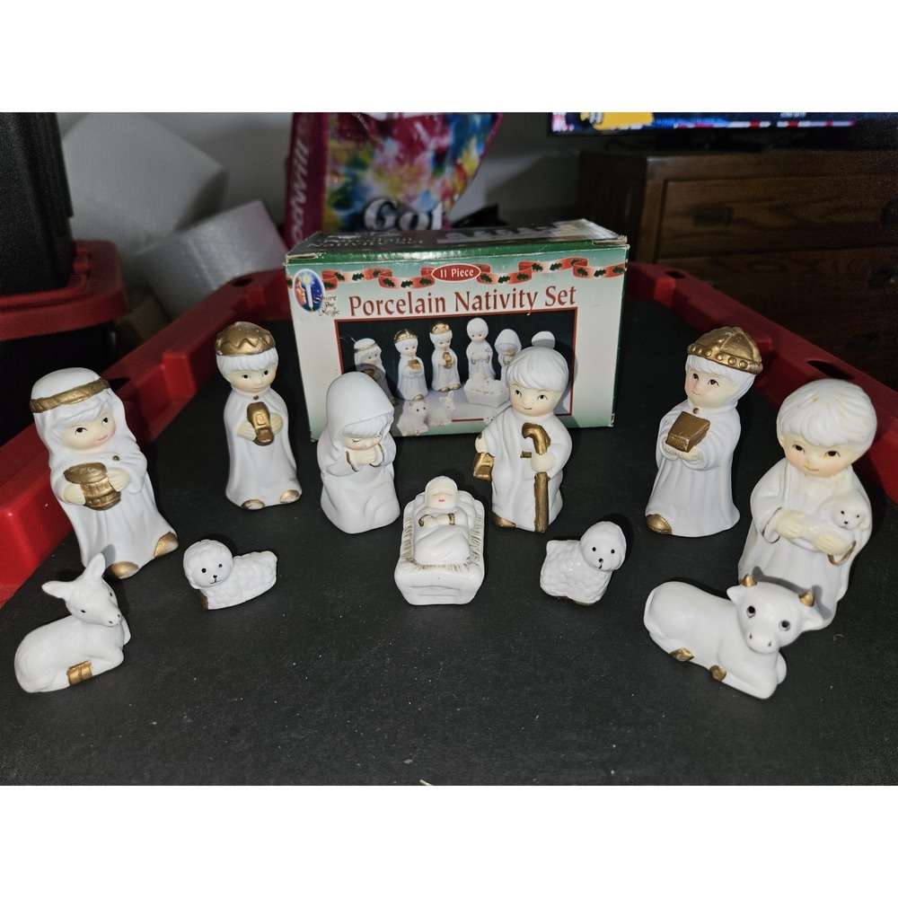 Set Of 11 Chadwick Miller Nativity Set New Vintage 1998